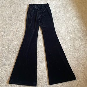 Calzedonia velvet high waisted bell bottom pants!